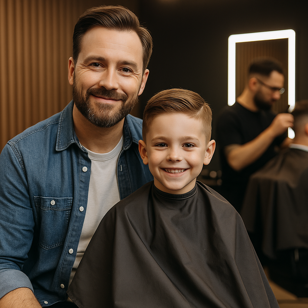 Servicio padre e hijo en Funking Barber