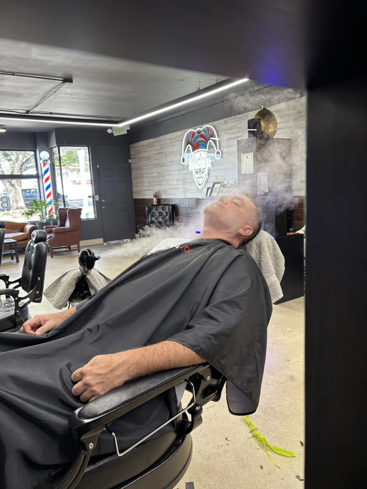Hot towel razor shave at Funking Barber — the best hot towel shave in Hollywood, FL